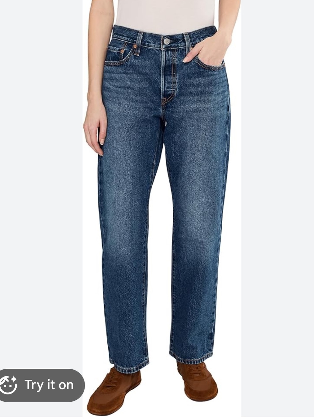 Levi’s Premium 501 90s Straight Leg Covered Button Fly Full Length Jeans 24